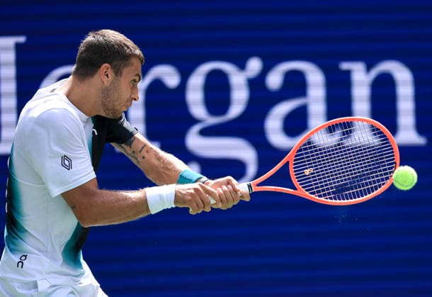 US Open tennis tournament - Day 7 Flavio Cobolli of Italy in action against Alexander Blockx during the Men‚Äôs Singles round 3 of the US Open Tennis Championships at the USTA Billie Jean King National Tennis Center in Flushing Meadows, New York, USA, 05 September 2026. The 2026 US Open tournament runs from 23 August through 13 September. FLUSHING MEADOWS NEW YORK United States  Copyright: xCRISTOBALxHERRERA-ULASHKEVICHx