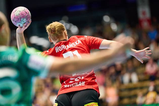 Sprungwurf Amelia Worozanska (BSV Sachsen Zwickau, 71) FRISCH AUF Goeppingen vs. BSV Sachsen Zwickau, Handball, ALSCO Handball Bundesliga Frauen, 2. Spieltag, Spielzeit 2026 2027, 05.09.2026 FRISCH AUF Goeppingen vs. BSV Sachsen Zwickau, Handball, ALSCO Handball Bundesliga Frauen, 2. Spieltag, Spielzeit 2026 2027, 05.09.2026 Goeppingen Copyright: xEibner-Pressefoto GeraldxOelze-dexStoppanyx EP_ODS