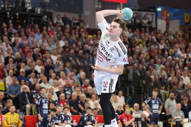 05.09.2026, xBHAx, Handball, Opel HBL, Saison 2026 2027, 1.HBL, SG Flensburg-Handewitt - HC Erlangen, GGW Arena: Yannik Bialowas (HC Erlangen 7) im Angriff Schleswig-Holstein Deutschkand