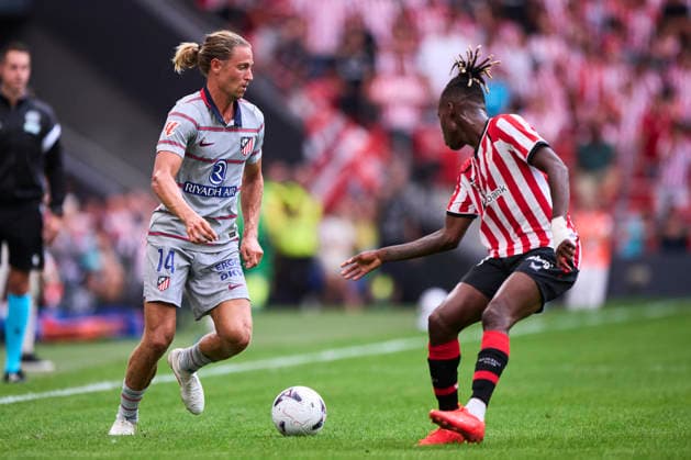 Athletic Club v Atletico de Madrid - LaLiga EA Sports 2026 27 Marcos Llorente of Atletico de Madrid with the ball during the LaLiga EA Sports match between Athletic Club and Atletico de Madrid at Estadio San Mames in Bilbao, Spain, on September 5, 2026. Bilbao Spain  Copyright: xCesarxOrtizxGonzalezx originalFilename:ortizgonzalez-athletic260905_npnZQ.jpg