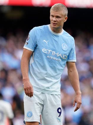 Manchester, England, 5th September 2026. Erling Haaland of Manchester City during the Manchester City vs Coventry City Premier League match at the Etihad Stadium, Manchester. Picture credit should read: Andrew Yates Sportimage EDITORIAL USE ONLY. No use with unauthorised audio, video, data, fixture lists, club league logos or live services. Online in-match use limited to 120 images, no video emulation. No use in betting, games or single club league player publications. SPI_047_AY_MAN_CITY_COVENTRY SPI-4970-0056