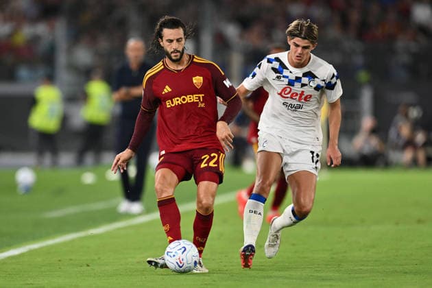 IPA88162651 - Mario Hermoso of A.S. Roma and Charles De Ketelaere of Atalanta B.C. are in action during Matchday 3 of the Serie A Championship between A.S. Roma and Atalanta B.C. at the Olympic Stadium on September 5, 2026, in Rome, Italy.  Copyright: xDomenicoxCippitelli IPAxSportx xx 88162651