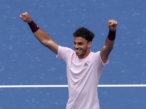 US Open tennis tournament - Day 7 Francisco Cerundolo of Argentina reacts during his match against Taylor Fritz of the US during the Men™s Singles round 3 of the US Open Tennis Championships at the USTA Billie Jean King National Tennis Center in Flushing Meadows, New York, USA, 03 September 2026. The 2026 US Open tournament runs from 23 August through 13 September. FLUSHING MEADOWS NEW YORK United States  Copyright: xBRIANxHIRSCHFELDx