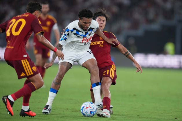 Atalanta s Ederson Roma™s Paulo Dybala during the Serie A EniLive soccer match between Roma and Atalanta at the Rome s Olympic stadium, Italy - Saturday September 5, 2026 - Soccer ( Photo by Alfredo Falcone LaPresse )  Copyright: xAlfredoxFalcone LaPressex