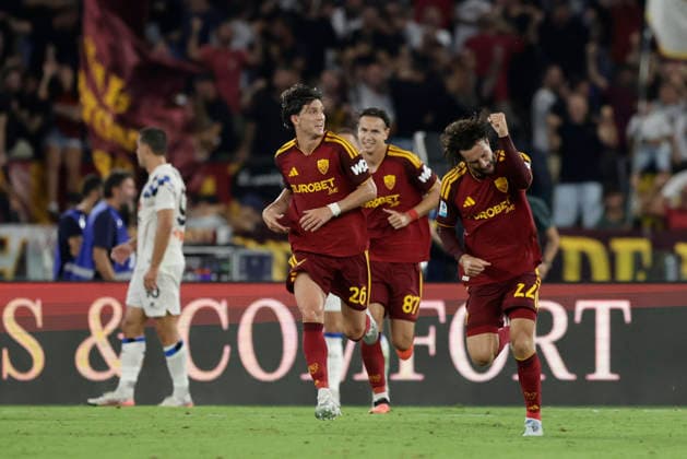 Serie a football match AS Roma vs Atalanta BC Roma™s Spanish defender Mario Hermoso celebrates after scoring a goal of 1-1 during the Serie A football match between AS Roma vs Atalanta BC at the Olimpico Stadium in Rome, Italy on September 05, 2026. _BPH1908 Copyright: xAntonioxBalascox