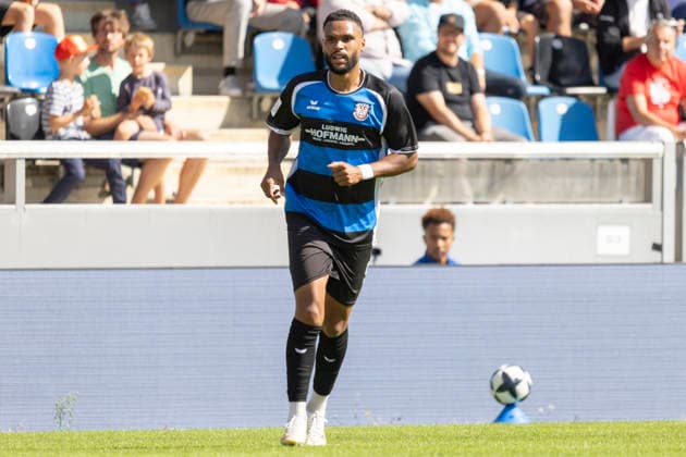 Regionalliga Südwest: FSV Frankfurt - Kickers Offenbach, 05.09.2026 Godwin McDonald (FSV Frankfurt 9, Freisteller, Portrait Porträt, FSV Frankfurt - Kickers Offenbach, Frankfurt, BBBank Arena, 5.9.2026 Copyright: xBEAUTIFULxSPORTS Gawlikx