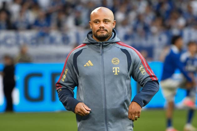Vincent Kompany (Muenchen) Aktion . Einzelbild . Freisteller . 05.09.2026 ¢ Fussball ¢ FC Schalke 04 vs FC Bayern Muenchen, Veltins-Arena, Gelsenkirchen, DFB DFL REGULATIONS PROHIBIT ANY USE OF PHOTOGRAPHS AS IMAGE SEQUENCES AND OR QUASI-VIDEO NRW Germany *** Vincent Kompany Munich Action Single Frame Cutout 05 09 2026 ¢ Soccer ¢ FC Schalke 04 vs. FC Bayern Munich, Veltins Arena, Gelsenkirchen, DFB and DFL regulations prohibit any use of photographs as image sequences and or quasi-video. NRW, Germany Copyright: xpepphotox xSaschaxWeizx pep00321, pep_20260905_hm