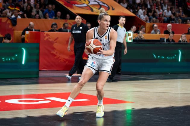 Germany v Japan: Group A - FIBA Women s Basketball World Cup Germany 2026 Leonie Fiebich plays during the FIBA Women s Basketball World Cup 2026 match between Germany and Japan in Berlin, Germany, on September 5, 2026. Berlin Germany  Copyright: xMarcinxGolbax originalFilename:golba-germanyv260905_npamy.jpg