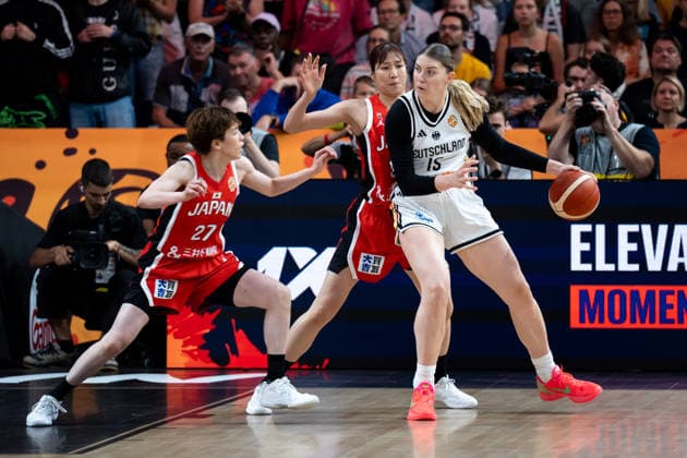 Germany v Japan: Group A - FIBA Women s Basketball World Cup Germany 2026 Luisa Geiselsoder plays during the FIBA Women s Basketball World Cup 2026 match between Germany and Japan in Berlin, Germany, on September 5, 2026. Berlin Germany  Copyright: xMarcinxGolbax originalFilename:golba-germanyv260905_npHfQ.jpg