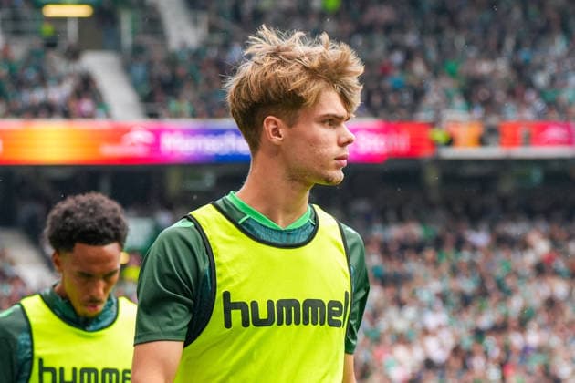 Mick Schmetgens (Werder Bremen, 33), Einzelaufnahme, Portrait, Gesichtsausdruck, Emotion, Mimik, Deutschland: Fussball, Bundesliga, Saison 2026 27, 2. Spieltag, 05.09.2026, Werder Bremen vs RB Leipzig, Weserstadion (Bremen) *** Mick Schmetgen s Werder Bremen, 33, single shot, portrait, facial expression, emotion, facial gestures, German soccer, Bundesliga, 2026–27 season, Matchday 2, September 5, 2026, Werder Bremen vs. RB Leipzig, Weserstadion, Bremen Copyright: xLeonxFrickx