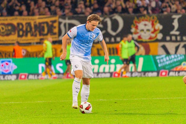 Deutschland: 2.Bundesliga, Saison 2026 2027, 05.09.2026, 4. Spieltag, SG Dynamo Dresden vs VfL Bochum, Rudolf-Harbig-Stadion : Christian Rasmussen (VfL Bochum, 7) am Ball *** Germany 2. Bundesliga, 2026–2027 Season, September 5, 2026, Matchday 4, SG Dynamo Dresden vs. VfL Bochum, Rudolf Harbig Stadium, Christian Rasmussen (VfL Bochum), 7 on the ball Copyright: xMichellexLukax