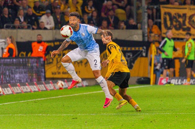 Deutschland: 2.Bundesliga, Saison 2026 2027, 05.09.2026, 4. Spieltag, SG Dynamo Dresden vs VfL Bochum, Rudolf-Harbig-Stadion : Sean Desmond Klaiber (VfL Bochum, 2) am Ball *** Germany 2. Bundesliga, 2026–2027 Season, September 5, 2026, Matchday 4, SG Dynamo Dresden vs. VfL Bochum, Rudolf Harbig Stadium, Sean Desmond Klaiber (VfL Bochum), 2 am Ball Copyright: xMichellexLukax