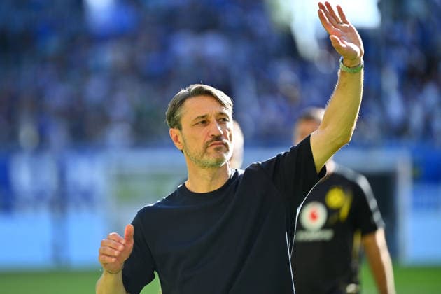 Schlussjubel Niko KOVAC (Trainer Borussia Dortmund), Jubel,Freude,Begeisterung, Einzelbild,angeschnittenes Einzelmotiv,Halbfigur,halbe Figur, Fussball 1. Bundesliga Saison 2026 2027, 2.Spieltag, Spieltag02,, TSG 1899 Hoffenheim - Borussia Dortmund 2-3 am 05.09.2026 , SNP ARENA *** Celebration at the final whistle: Niko KOVAC, Borussia Dortmund coach; celebration, joy, excitement; single frame; cropped close-up; half-length portrait; soccer; 1. Bundesliga, 2026–2027 season; Matchday 2, Matchday 02, TSG 1899 Hoffenheim vs. Borussia Dortmund 2–3 on September 5, 2026, SNP ARENA