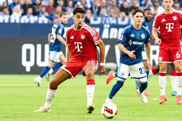 Deutschland: 1. Bundesliga 2026 2027, 2. Spieltag - FC Schalke 04 vs. FC Bayern München - 05.09.2026 - Veltins-Arena (Gelsenkirchen, Nordrhein-Westfalen) Aleksandar Pavlovic (FC Bayern München, 45) *** Germany 1 Bundesliga 2026–2027, Matchday 2: FC Schalke 04 vs. FC Bayern Munich, September 5, 2026, Veltins Arena, Gelsenkirchen, North Rhine-Westphalia; Aleksandar Pavlovic, FC Bayern Munich, 45 Copyright: xCelinaxLeiersx