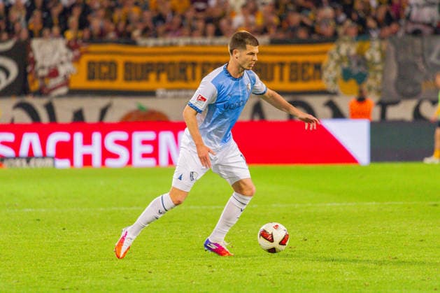 Deutschland: 2.Bundesliga, Saison 2026 2027, 05.09.2026, 4. Spieltag, SG Dynamo Dresden vs VfL Bochum, Rudolf-Harbig-Stadion : Jarne Steuckers (VfL Bochum, 14) am Ball *** Germany 2. Bundesliga, 2026–2027 Season, September 5, 2026, Matchday 4, SG Dynamo Dresden vs. VfL Bochum, Rudolf Harbig Stadium (Jarne Steuckers), VfL Bochum, 2:00 p.m. kickoff Copyright: xMichellexLukax