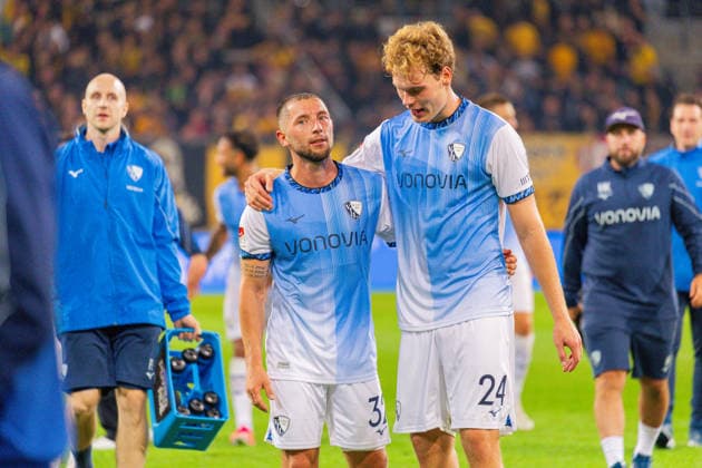 Deutschland: 2.Bundesliga, Saison 2026 2027, 05.09.2026, 4. Spieltag, SG Dynamo Dresden vs VfL Bochum, Rudolf-Harbig-Stadion : Maximilian Wittek (VfL Bochum, 32), Mats Pannewig (VfL Bochum, 24) *** Germany 2. Bundesliga, 2026–2027 Season, September 5, 2026, Matchday 4, SG Dynamo Dresden vs. VfL Bochum, Rudolf Harbig Stadium, Maximilian Wittek (VfL Bochum), 32, Mats Pannewig (VfL Bochum), 24 Copyright: xMichellexLukax