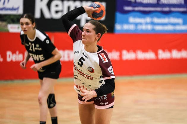 Handball I Frauen I Saison 2026 2027 I Regionalliga Nord I 2. Spieltag I SV Henstedt-Ulzburg - HL Buchholz 08 -Rosengarten II I 05.09.2026 Antonia Grössl (5, HL Buchholz 08-Rosengarten II) Henstedt-Ulzburg Schulzentrum Maurepassstr. Schleswig-Holstein Deutschland Copyright: xLobeca RalfxHomburgx