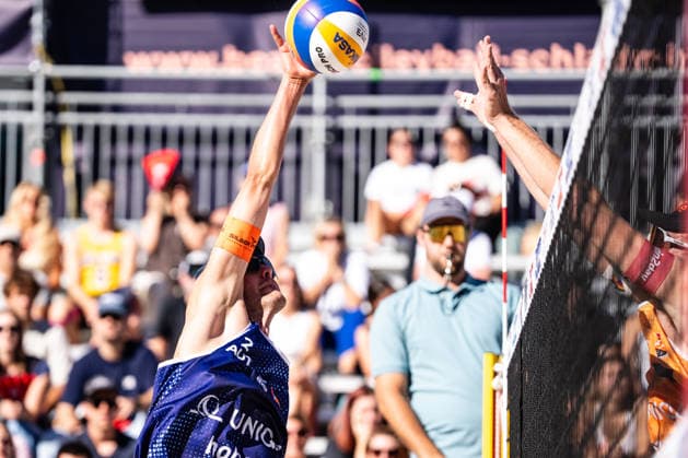 Beach volleyball, Beachvolleyball - MEVZA Schladming SCHLADMING,AUSTRIA,06.SEP.26 - BEACH VOLLEYBALL - win2day Tour PRO, MEVZA Schladming. Image shows Lorenz Peter (AUT).  GEPAxpictures xJulioxArellano