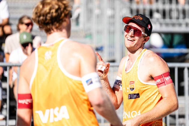 Beach volleyball, Beachvolleyball - MEVZA Schladming SCHLADMING,AUSTRIA,06.SEP.26 - BEACH VOLLEYBALL - win2day Tour PRO, MEVZA Schladming. Image shows Timo Hammarberg (AUT).  GEPAxpictures xJulioxArellano