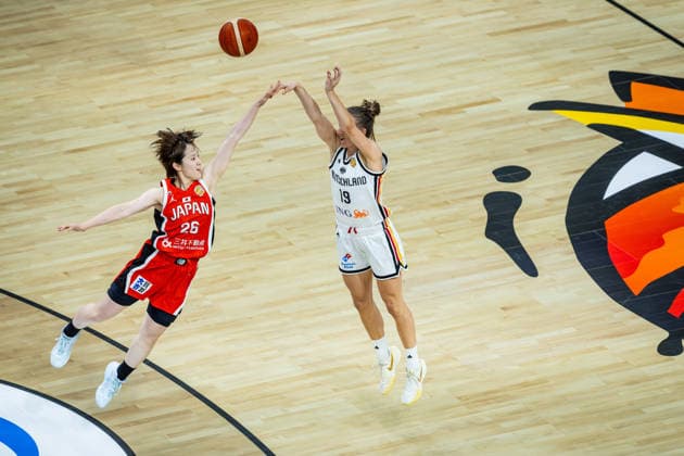 Basketball Berlin 05.09.2026 FIBA Women™s Basketball World Cup Germany 2026 Vorrunde Gruppe Deutschland (GER) - Japan (JPN) Britta Daub (Deutschland, No.19) Kokoro Tanaka (Japan, No.26)