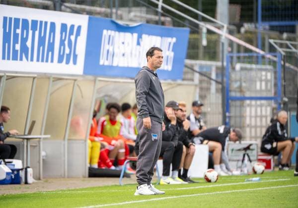 Fußball, A-Junioren, Saison 2026 2027, DFB-Nachwuchsliga, Vorrunde, Gruppe B (5. Spieltag), Hertha BSC U19 - 1. FC Union Berlin U19, Trainer Ante Covic (U19, Hertha BSC), 06.09.2026, Copyright: xMatthiasxKochx