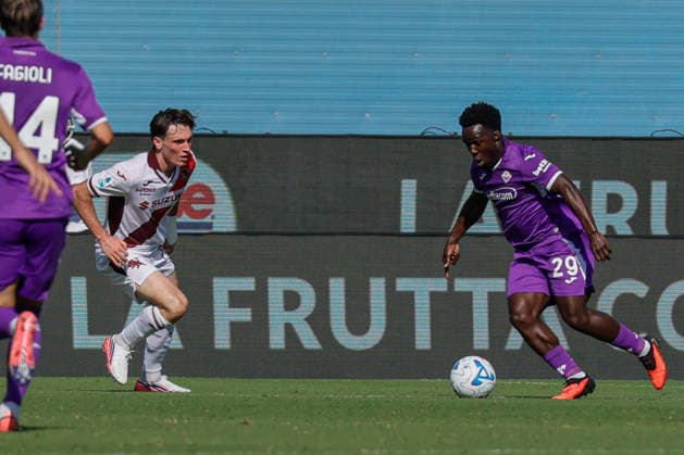IPA88189792 - Gnonto (No. 29, Fiorentina) during the Serie A soccer match between ACF Fiorentina and Torino FC at Stadio Artemio Franchi in Florence, Italy  Copyright: xFrancescoxFarina IPAxSportx xx 88189792