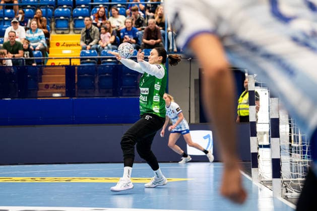 HSG Blomberg-Lippe (GER) vs. Gloria Bistrita (ROM), Handball, EHF Champions League Women, Gruppenphase, 6.9.2026, Saision 2026 2027, Lemgo Nicole Roth (HSG Blomberg-Lippe, 61) bei einer Parade Lemgo Phoenix Contact Arena Deutschland
