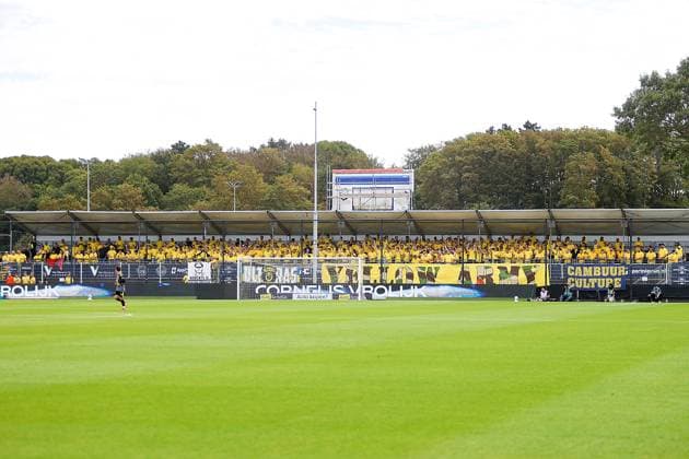 IJMUIDEN , 06-09-2026 , Buko Stadion , season 2026 2027 , Dutch , eredivisie , match between Telstar and Cambuur , picture shows, Cambuur supporters Telstar - Cambuur  x206575731x Copyright: