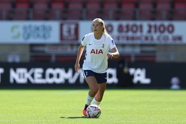 RECORD DATE NOT STATED 6th September 2026; BetWright Stadium, London, England; Womens Super League Football, Tottenham Hotspur versus West Ham United; Amanda Nilden of Tottenham Hotspur KatiexChan