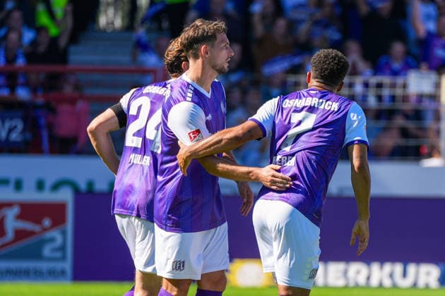 Tor zum 1:0 für VfL Osnabrück durch Daniel Kofi Kyereh (VfL Osnabrück, 7), Torjubel, Freude, Emotionen, Deutschland: Fussball, 2. Bundesliga, Saison 2026 27, 4. Spieltag, 06.09.2026, VfL Osnabrück vs Eintracht Braunschweig, Stadion Bremer Brücke (Osnabrück, Niedersachsen) *** Goal to make it 1–0 for VfL Osnabrück by Daniel Kofi Kyereh, VfL Osnabrück, 7, goal celebration, joy, emotions, German soccer, 2. Bundesliga, 2026–27 season, Matchday 4, September 6, 2026, VfL Osnabrück vs. Eintracht Braunschweig, Bremer Brücke Stadium, Osnabrück, Lower Saxony Copyright: xLeonxFrickx