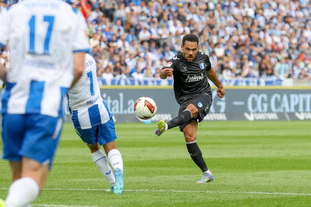 06.09.2026, xtgx, Fussball - 2.Bundesliga Hertha BSC Berlin - 1.FC Magdeburg emspor, v.l. Herbert Bockhorn (Magdeburg, 7) am Ball, plays the ball (DFL DFB REGULATIONS PROHIBIT ANY USE OF PHOTOGRAPHS as IMAGE SEQUENCES and or QUASI-VIDEO) Berlin *** September 6, 2026, xtgx, Soccer, 2. Bundesliga: Hertha BSC Berlin 1, FC Magdeburg, emspor; from left: Herbert Bockhorn (Magdeburg); 7 on the ball; plays the ball. DFL and DFB regulations prohibit any use of photographs as image sequences and or quasi-video. Berlin