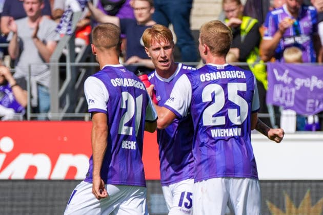 Tor zum 2:0 durch Bjarke Jacobsen (VfL Osnabrück, 15), Torjubel, Freude, Emotionen, Deutschland: Fussball, 2. Bundesliga, Saison 2026 27, 4. Spieltag, 06.09.2026, VfL Osnabrück vs Eintracht Braunschweig, Stadion Bremer Brücke (Osnabrück, Niedersachsen) *** Bjarke Jacobsen scores the 2-0 goal for VfL Osnabrück, 15, goal celebration, joy, emotions, German soccer, 2. Bundesliga, 2026-27 season, Matchday 4, September 6, 2026, VfL Osnabrück vs. Eintracht Braunschweig, Bremer Brücke Stadium, Osnabrück, Lower Saxony Copyright: xLeonxFrickx