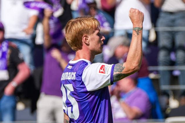 Tor zum 2:0 durch Bjarke Jacobsen (VfL Osnabrück, 15), Torjubel, Freude, Emotionen, Deutschland: Fussball, 2. Bundesliga, Saison 2026 27, 4. Spieltag, 06.09.2026, VfL Osnabrück vs Eintracht Braunschweig, Stadion Bremer Brücke (Osnabrück, Niedersachsen) *** Bjarke Jacobsen scores the goal to make it 2–0 for VfL Osnabrück, 15, goal celebration, joy, emotions, German soccer, 2. Bundesliga, 2026–27 season, Matchday 4, September 6, 2026, VfL Osnabrück vs. Eintracht Braunschweig, Bremer Brücke Stadium, Osnabrück, Lower Saxony Copyright: xLeonxFrickx