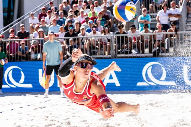 Beach volleyball, Beachvolleyball - MEVZA Schladming SCHLADMING,AUSTRIA,06.SEP.26 - BEACH VOLLEYBALL - win2day Tour PRO, MEVZA Schladming. Image shows Ronja Klinger (AUT).  GEPAxpictures xJulioxArellano