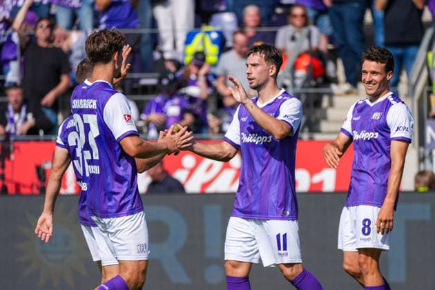Tor zum 3:0 durch Robin Meißner (VfL Osnabrück, 11), Torjubel, Freude, Emotionen, Deutschland: Fussball, 2. Bundesliga, Saison 2026 27, 4. Spieltag, 06.09.2026, VfL Osnabrück vs Eintracht Braunschweig, Stadion Bremer Brücke (Osnabrück, Niedersachsen) *** Goal to make it 3–0 by Robin Meißner, VfL Osnabrück, 11, goal celebration, joy, emotions, German soccer, 2. Bundesliga, 2026–27 season, Matchday 4, September 6, 2026, VfL Osnabrück vs. Eintracht Braunschweig, Bremer Brücke Stadium, Osnabrück, Lower Saxony Copyright: xLeonxFrickx