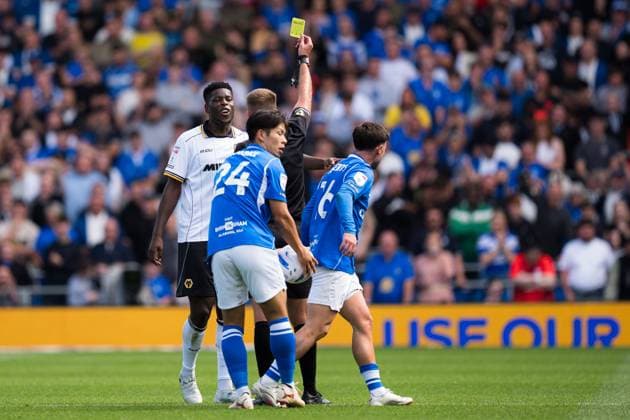 Marshall Munetsi of Wolverhampton Wanderers is shown a yellow card Birmingham City v Wolverhampton Wanderers, EFL Sky Bet Championship, Football, St. Andrew s at Knighthead Park, Birmingham, UK - 06 Sep 2026Birmingham St. Andrew s at Knighthead Park United Kingdom EDITORIAL USE ONLY No use with unauthorised audio, video, data, fixture lists, club league logos or live services. Online in-match use limited to 120 images, no video emulation. No use in betting, games or single club league player publications. Copyright: xWiredxPhotos Shutterstockx 17137315bc