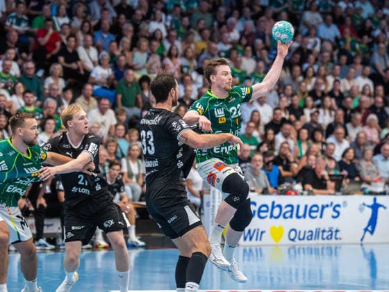 Erik Persson (Frisch Auf Goeppingen, 22) am Ball, Frisch Auf Goeppingen vs. THW Kiel, Handball, 1. Bundesliga, Herren, Spielzeit 2026 2027, 06.09.2026, Frisch Auf Goeppingen vs. THW Kiel, Handball, 1. Bundesliga, Herren, Spielzeit 2026 2027, 06.09.2026 Goeppingen Copyright: xEibner-Pressefoto MichaelxSchmidx EP_MST
