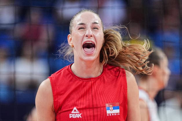 Poland v Serbia - CEV EuroVolley 2026 ISTANBUL, TURKIYE - SEPTEMBER 6: Serbia s Aleksandra Uzelac celebrates during the third-place match between Poland and Serbia at the Trendyol 2026 CEV Women s European Volleyball Championship at Sinan Erdem Sports Hall in Istanbul, Turkiye, on September 6, 2026. Cemal Yurttas Anadolu Istanbul Turkey. Editorial use only. Please get in touch for any other usage.  Copyright: x2026xAnadoluxCemalxYurttasx