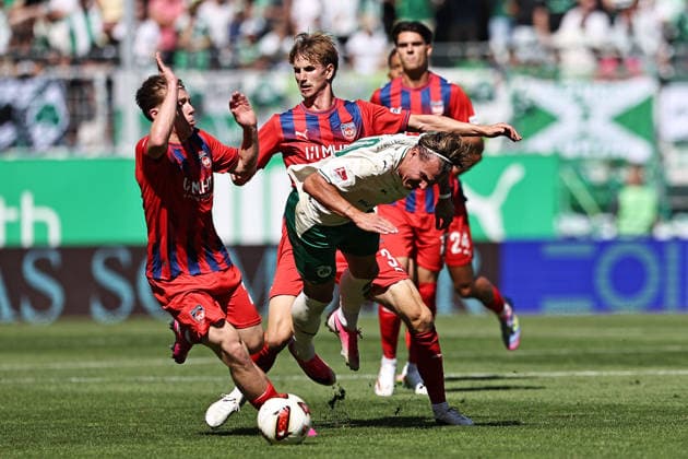 Felix Klaus, Fürth, im Hinrundenspiel der Saison 2026 2027 zwischen SpVgg Greuther Fürth und 1. FC Heidenheim 1846 (0:1) in Fürth; 06 09 2026; - *** Felix Klaus, Fürth, in the first-half match of the 2026–2027 season between SpVgg Greuther Fürth and 1 FC Heidenheim 1846 (0–1) in Fürth on September 6, 2026 