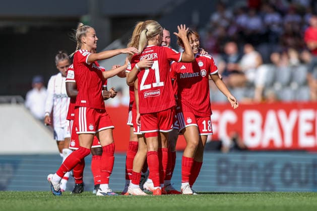 GER, München, FC Bayern München vs SC Freiburg, Google Pixel Frauen Bundesliga, Fussball, DFB, Spielzeit 2026 2027, FC Bayern Campus, 3. Spieltag im Bild: Momoko Tanikawa (FC Bayern München Frauen 18) erzielt den Treffer zum 1:0, Tor, Jubel und Freude, Emotionen DFB DFL REGULATIONS PROHIBIT ANY USE OF PHOTOGRAPHS AS IMAGE SEQUENCES AND OR QUASI-VIDEO, 06.09.2026 *** GER, Munich, FC Bayern Munich vs. SC Freiburg, Google Pixel Women s Bundesliga, Soccer, DFB, 2026–2027 Season, FC Bayern Campus, Matchday 3 in Pictures: Momoko Tanikawa of FC Bayern Munich Women s U-18 scores the 1–0 goal, Goal, celebration and joy, emotions. DFB and DFL regulations prohibit any use of photographs as image sequences and or quasi-video. September 6, 2026 Copyright: HMBxMedia HendrikxHamelau