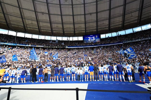 06.09.2026, DEU GER, Fussball , 2.Fussballbundesliga , Spieltag, Saison 2026 2027, Berliner Olympiastadion, Hertha BSC vs. 1.FC Magdeburger Hertha-Spielerkreis, Hertha-BSC Fans 2. Liga: DFB DFL regulations prohibit any use of photographs as image sequences and or quasi-video) Berlin Berliner Olympiastadion Berlin Deutschland *** September 6, 2026, Germany, Soccer, 2. Bundesliga, Matchday, 2026–2027 Season, Berlin Olympic Stadium, Hertha BSC vs. 1. FC Magdeburg, Hertha BSC players, Hertha BSC fans, 2nd Division, DFB, DFL regulations prohibit any use of photographs as image sequences and or quasi-video. Berlin, Berlin Olympic Stadium, Berlin, Germany Copyright: xNordphotox xEnglerx
