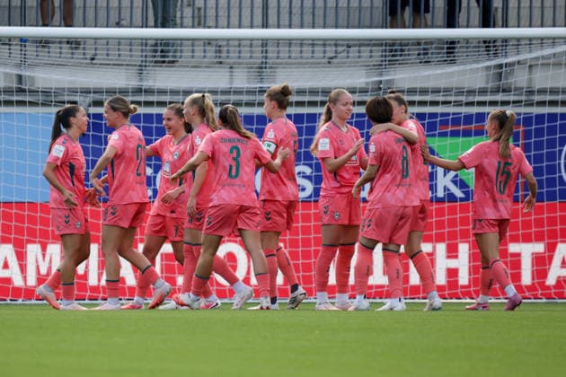 06.09.2026, xgrfx, Fussball Google Pixel Frauen-Bundesliga, VfL Wolfsburg - SV Werder Bremen v.l. Tor, Luna Vanzeir zum 0:1 (SV Werder Bremen) Wolfsburg *** September 6, 2026, xgrfx, Soccer Google Pixel Women s Bundesliga, VfL Wolfsburg vs. SV Werder Bremen, Goal, Luna Vanzeir scores the 0-1 for SV Werder Bremen against Wolfsburg