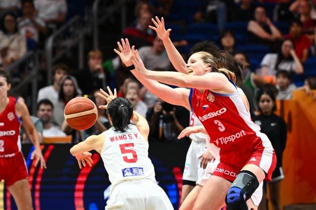 China v Czech Republic - FIBA Women s Basketball World Cup 2026 BERLIN, GERMANY - SEPTEMBER 06 : Hanusova Alena center of Czech Republic during the FIBA Women s Basketball World Cup group D phase match between China and Czech Republic in Berlin on September 6, 2026 in Berlin, Germany, 06 09 2026 Berlin Germany  Copyright: xVincentxKalutx