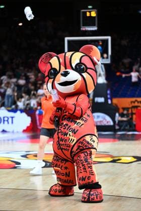 China v Czech Republic - FIBA Women s Basketball World Cup 2026 BERLIN, GERMANY - SEPTEMBER 06 : FIBA mascot during the FIBA Women s Basketball World Cup group D phase match between China and Czech Republic in Berlin on September 6, 2026 in Berlin, Germany, 06 09 2026 Berlin Germany  Copyright: xVincentxKalutx