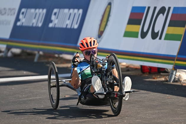 2026 UCI Para-cycling Road World Championships Picture by Mathew Wells SWpix.com - 06 09 2026 - Cycling - 2026 UCI Para-cycling Road World Championships - Huntsville, Alabama, United States of America - Women H1 Road Race - Pokiza Akhmadbekova (Uzbekistan) comes 2nd Huntsville Cummings Research Park United States of America Copyright: x xSWpix.comx(t axPhotographyxHubxLtd)xMathewxWells SWpix.comx SWP-3030-23033