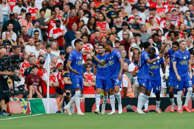 Premier League 2026 27 Arsenal v Chelsea Emirates Stadium 06.09.2026 Morgan Rogers of Chelsea scores 0-1 Premier League 2026 27 Arsenal v Chelsea Emirates Stadium 06.09.2026 Photograph By Marc Aspland The Times  Copyright: xMarcxAsplandx NINTCHDBPICT001106083343