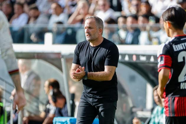 Manuel Baum (FC Augsburg, Trainer), Mimik, Gesichtsausdruck, Emotion , Deutschland, Fussball, 1. Bundesliga, 2.Spieltag, 2026 2027, Eintracht Frankfurt vs. FC Augsburg, 06.09.2026, Frankfurt am Main Deutsche-Bank-Park Deutschland *** Manuel Baum, FC Augsburg, Coach, Facial Expressions, Emotions, Germany, Soccer, Bundesliga 1, Matchday 2, 2026–2027, Eintracht Frankfurt vs. FC Augsburg, September 6, 2026, Frankfurt am Main, Deutsche Bank Park, Germany Copyright: xGrantxHubbsx