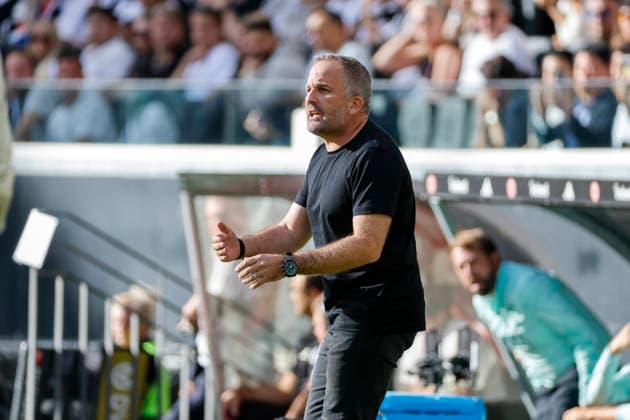 Manuel Baum (FC Augsburg, Trainer), Mimik, Gesichtsausdruck, Emotion , Deutschland, Fussball, 1. Bundesliga, 2.Spieltag, 2026 2027, Eintracht Frankfurt vs. FC Augsburg, 06.09.2026, Frankfurt am Main Deutsche-Bank-Park Deutschland *** Manuel Baum, FC Augsburg, Coach, Facial Expressions, Emotions, Germany, Soccer, Bundesliga 1, Matchday 2, 2026–2027, Eintracht Frankfurt vs. FC Augsburg, September 6, 2026, Frankfurt am Main, Deutsche Bank Park, Germany Copyright: xGrantxHubbsx