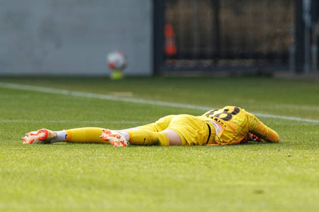 Anna Reimann (38, SC Freiburg) kann das Tor zum 4 : 1 nicht verhindern beim Spiel zwischen FC Bayern München v SC Freiburg, Fussball, Frauen, Google Pixel Frauen-Bundesliga, 2026 2027, 3.Spieltag am 06.09.2026 in München, FC Bayern Campus. DFL and DFB regulations prohibit any use of photographs as image sequences and or quasi-video. Bayern Deutschland *** Anna Reimann, 38, of SC Freiburg, is unable to prevent the goal that makes the score 4–1 in the match between FC Bayern Munich and SC Freiburg, soccer, women’s, Google Pixel Women’s Bundesliga, 2026–2027, Matchday 3 on September 6, 2026, in Munich, FC Bayern Campus. DFL and DFB regulations prohibit any use of photographs as image sequences and or quasi-video. Bayern, Germany