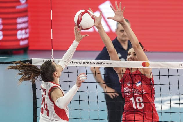 Poland v Serbia - CEV EuroVolley 2026 ISTANBUL, TURKIYE - SEPTEMBER 6: Poland s Paulina Damaske (24) and Serbia s Tijana Boskovic (18) compete during the third-place match between Poland and Serbia at the CEV EuroVolley 2026 Women s European Volleyball Championship at Sinan Erdem Sports Hall in Istanbul, Turkiye, on September 6, 2026. Agit Erdi Ulukaya Anadolu Istanbul Turkey. Editorial use only. Please get in touch for any other usage.  Copyright: x2026xAnadoluxAgitxErdixUlukayax